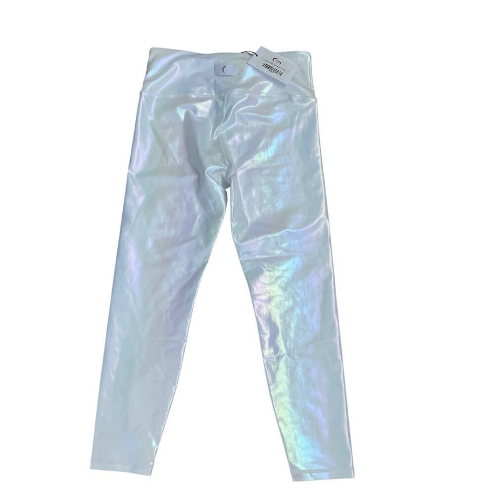 Zyia Active White Unicorn Luxe  Leggings Size 8-10 NWT Iridescent-Athleisure